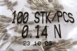 Końcówka tulejkowa izolowanana na przewód 0,14mm² szara dł. tulejki 6mm 100szt