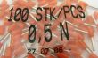 Końcówka tulejkowa izolowana na przewód 0,5mm² pomarańczowa dł. tulejki 8mm 100szt