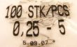 Końcówka tulejkowa nieizolowana 0,25mm² dł.5mm 100szt
