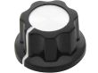 Gałka potencjometru bakelitowa czarno/srebrna średnica 24mm 