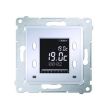 Termostat cyfrowy z wewn. czujnikiem temp. – 8 programów (moduł) D75817.01/43 kolor srebrny mat