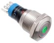 Przełącznik wandaloodporny W16F11DG12/S podświetlenie LED 12V punktowe zielone
