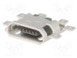 Gniazdo USB B micro na PCB SMT PIN:5 poziome złocony 0,65mm MX-47491-0001
