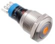 W16F11DO12/S przycisk wandaloodporny 16mm monostabilny podświetlenie pomarańczowe punktowe