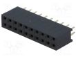 ZL262-20DG Gniazdo kołkowe żeńskie prost PIN20 raster 2,54mm
