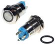 Przełącznik wandaloodporny W12F21ER12/C czerwone podświetlenie LED 12V bistabilny