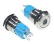 Przełącznik wandaloodporny W16F11DG24/S 16mm zielone podświetlenie 24V monostabilny