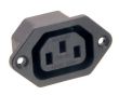 Gniazdo żeńskie IEC na panel, przykręcane, konektory 4.8mm IEC 60320 C13 10A 250VAC