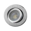 Oprawa podtynkowa RODA DLM270 OKRĄGŁY SREBRNY SZCZOTKOWANY ALUMINIUM LL3159