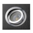 Oprawa podtynkowa KARO DLM735 KWADRATOWY CZARNO-SREBRNY SZCZOTKOWANY ALUMINIUM LL3142